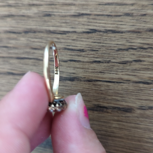 Antique vintage seeded pearl 14k gold ring - Picture 3 of 5